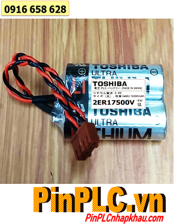 Toshiba 2ER17500V, Pin PLC Toshiba 2ER17500V (2 viên ghép đôi) Lithium 3.6v 5400mAh /Xuất xứ NHẬT